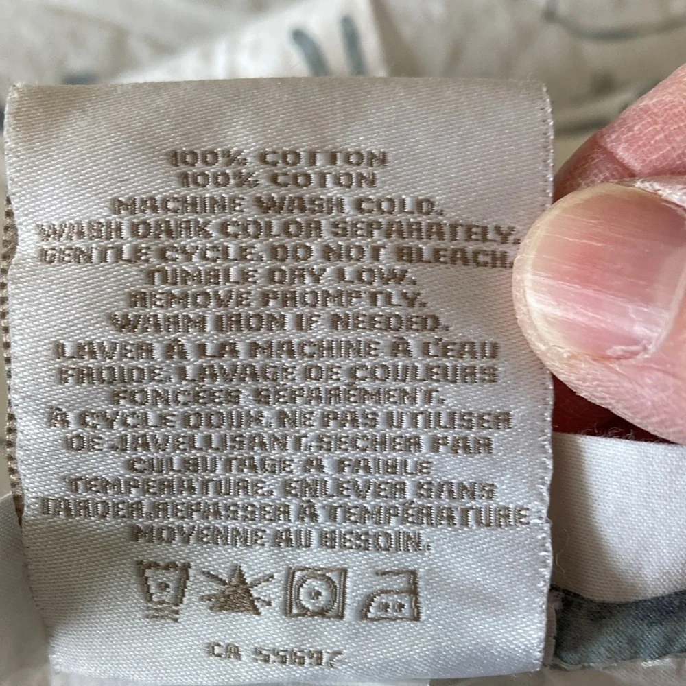 Restoration Hardware Wildlife Washed‎ Percale Top Sheet Full Ocean Grey